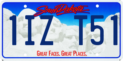 SD license plate 1IZT51
