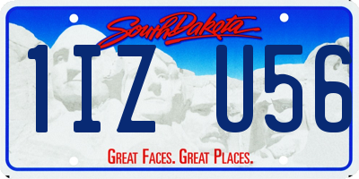 SD license plate 1IZU56