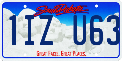 SD license plate 1IZU63