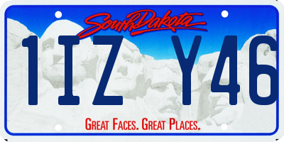 SD license plate 1IZY46