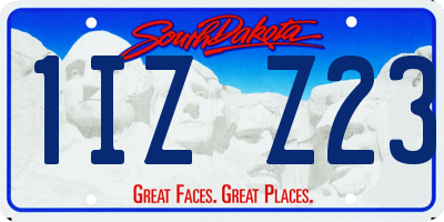 SD license plate 1IZZ23