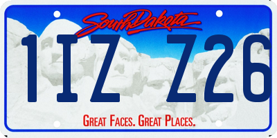 SD license plate 1IZZ26