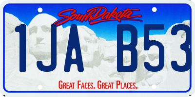 SD license plate 1JAB53