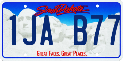 SD license plate 1JAB77