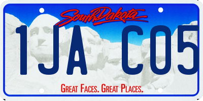 SD license plate 1JAC05