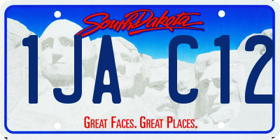 SD license plate 1JAC12