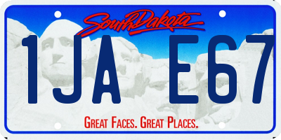 SD license plate 1JAE67