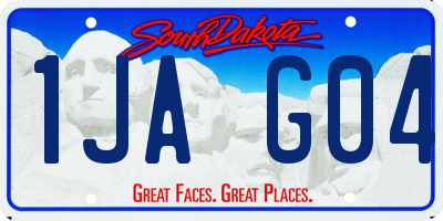 SD license plate 1JAG04