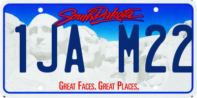 SD license plate 1JAM22