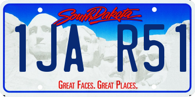 SD license plate 1JAR51
