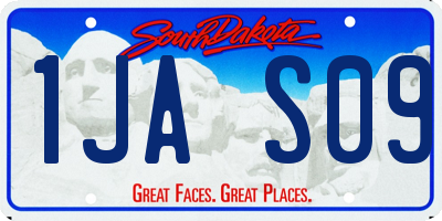 SD license plate 1JAS09