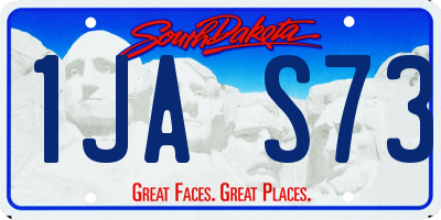 SD license plate 1JAS73