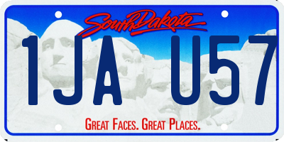 SD license plate 1JAU57