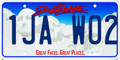 SD license plate 1JAW02