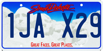 SD license plate 1JAX29
