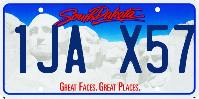 SD license plate 1JAX57