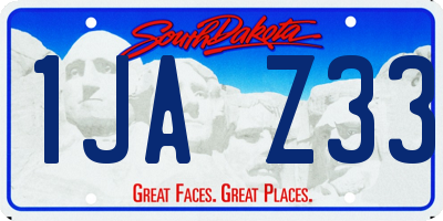 SD license plate 1JAZ33