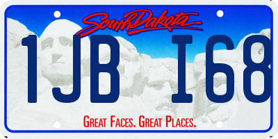 SD license plate 1JBI68