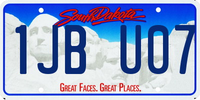 SD license plate 1JBU07