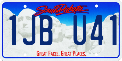 SD license plate 1JBU41