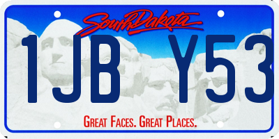 SD license plate 1JBY53