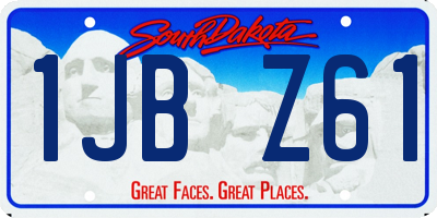 SD license plate 1JBZ61