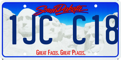 SD license plate 1JCC18