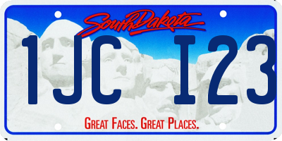 SD license plate 1JCI23