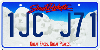 SD license plate 1JCJ71