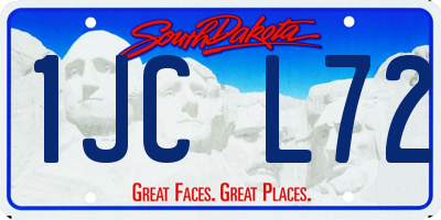 SD license plate 1JCL72