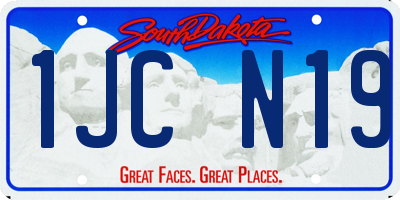 SD license plate 1JCN19