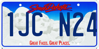 SD license plate 1JCN24
