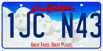 SD license plate 1JCN43