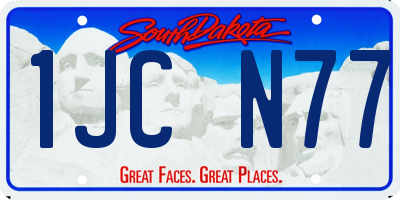 SD license plate 1JCN77
