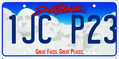SD license plate 1JCP23