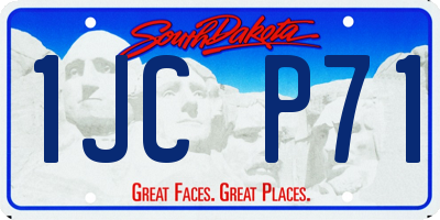 SD license plate 1JCP71