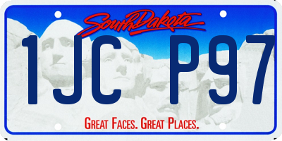 SD license plate 1JCP97