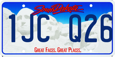SD license plate 1JCQ26