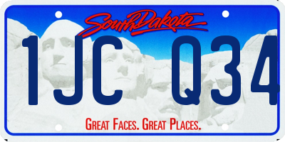 SD license plate 1JCQ34