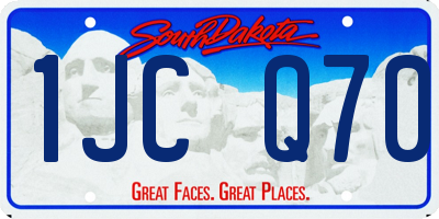 SD license plate 1JCQ70
