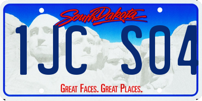 SD license plate 1JCS04