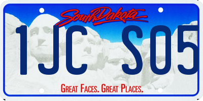 SD license plate 1JCS05