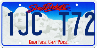 SD license plate 1JCT72