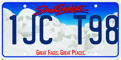 SD license plate 1JCT98