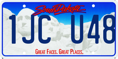 SD license plate 1JCU48