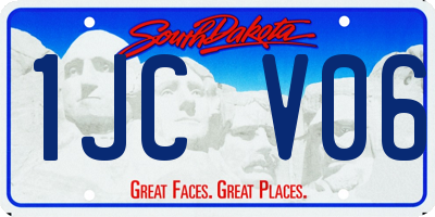 SD license plate 1JCV06