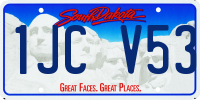 SD license plate 1JCV53