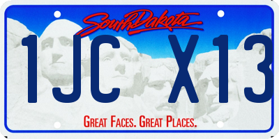 SD license plate 1JCX13