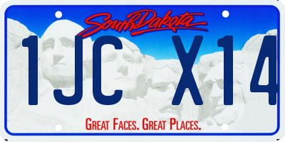 SD license plate 1JCX14