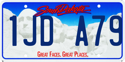 SD license plate 1JDA79